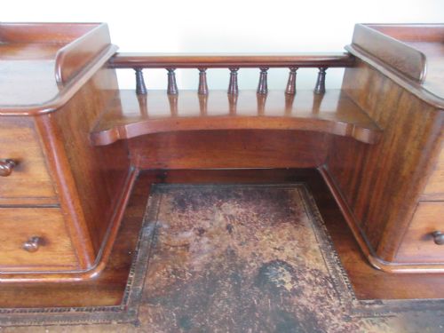 VICTORIAN MAHOGANY CAMPAIGN DESK LEATHER TOP - ADDITIONAL PHOTO 4