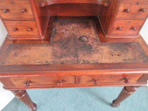 VICTORIAN MAHOGANY CAMPAIGN DESK LEATHER TOP - ADDITIONAL PHOTO 7
