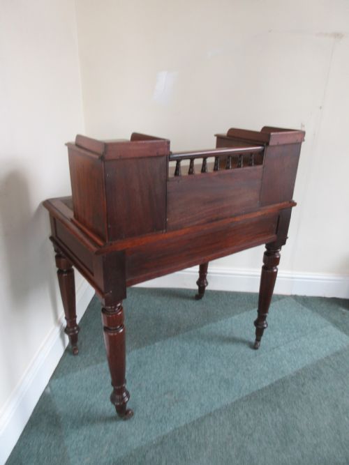 VICTORIAN MAHOGANY CAMPAIGN DESK LEATHER TOP - ADDITIONAL PHOTO 8