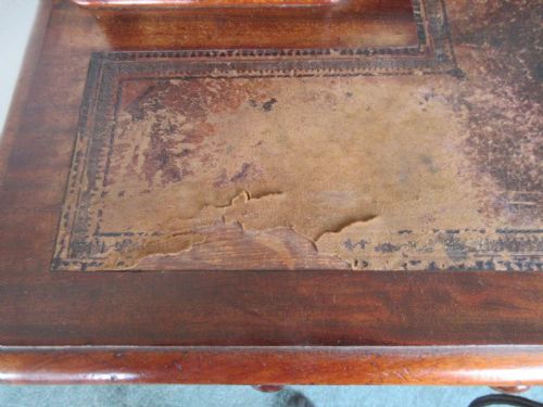 VICTORIAN MAHOGANY CAMPAIGN DESK LEATHER TOP - ADDITIONAL PHOTO 9