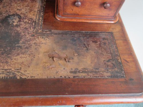 VICTORIAN MAHOGANY CAMPAIGN DESK LEATHER TOP - ADDITIONAL PHOTO 10