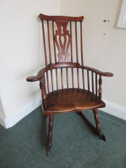 19th Century Thames Valley Windsor Rocking Chair