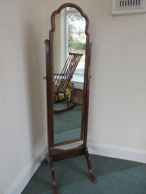 Walnut Cheval Mirror C1930