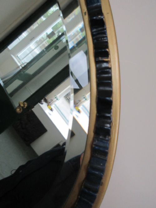 OVAL BARBOLA MIRROR GESSO FLORAL DECORATION - ADDITIONAL PHOTO 2