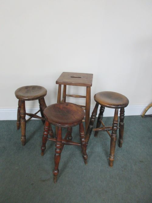 4 Assorted Victorian Stools