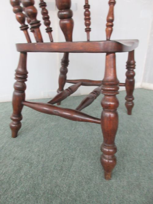 VICTORIAN SMOKERS BOW CAPTAINS CHAIR - ADDITIONAL PHOTO 1