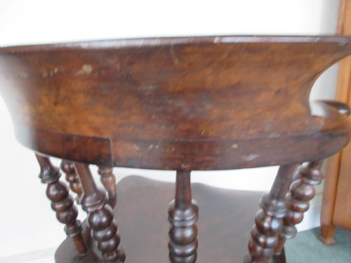 VICTORIAN SMOKERS BOW CAPTAINS CHAIR - ADDITIONAL PHOTO 6