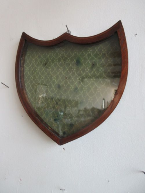 Edwardian Shield Shape Display Cabinet