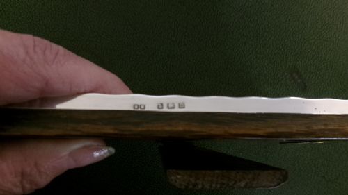 SILVER PICTURE FRAME WOODEN BACK STAND BIRMINGHAM 1912 - ADDITIONAL PHOTO 4