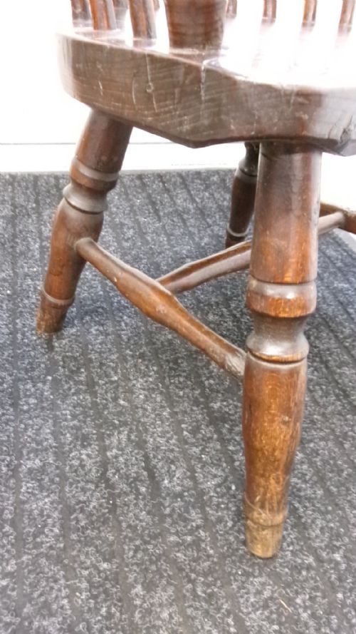 CIRCA 1790 CHILD'S STICK BACK WINDSOR CHAIR - ADDITIONAL PHOTO 4