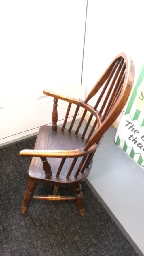 CIRCA 1790 CHILD'S STICK BACK WINDSOR CHAIR - ADDITIONAL PHOTO 9