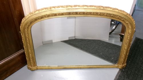 Small Victorian Gilded Overmantle Mirror