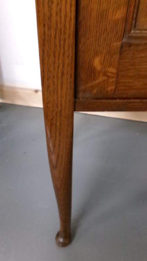 OAK ARTS CRAFTS POT CUPBOARD BEDSIDE CABINET - ADDITIONAL PHOTO 2