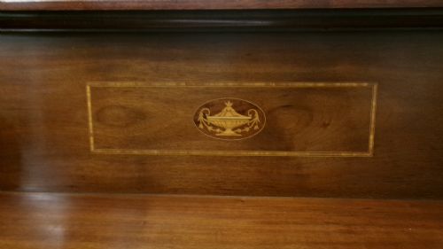 EDWARDIAN INLAID LARGE SIZE MAHOGANY BOOKSHELF - ADDITIONAL PHOTO 1