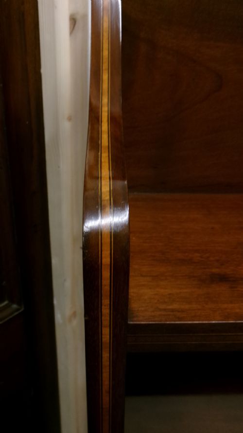 EDWARDIAN INLAID LARGE SIZE MAHOGANY BOOKSHELF - ADDITIONAL PHOTO 4