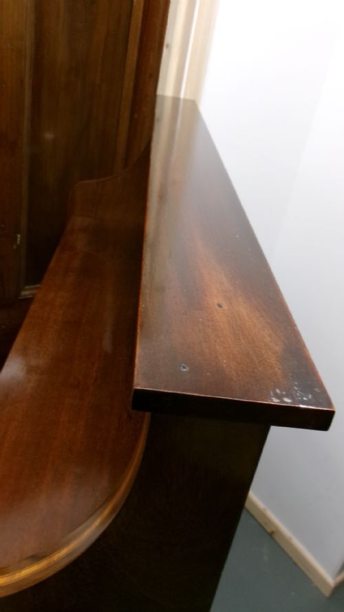 EDWARDIAN INLAID LARGE SIZE MAHOGANY BOOKSHELF - ADDITIONAL PHOTO 6