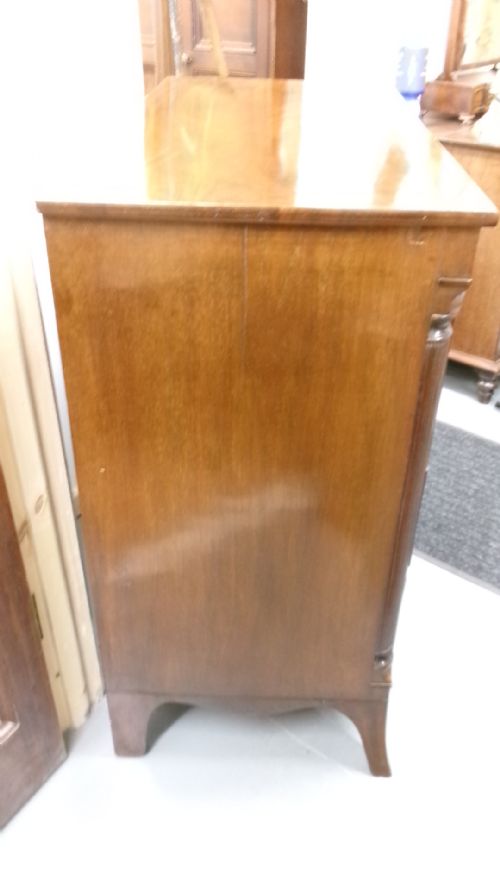 REGENCY MAHOGANY BRACKET FOOT CHEST OF DRAWERS - ADDITIONAL PHOTO 5