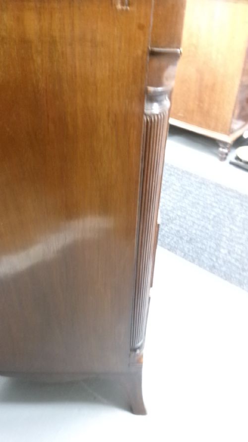 REGENCY MAHOGANY BRACKET FOOT CHEST OF DRAWERS - ADDITIONAL PHOTO 7