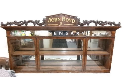 Circa 1870 Victorian Mahogany Wall Hanging Pharmacy Cabinet
