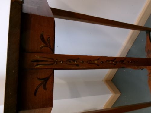SMALL OCTAGONAL DECORATED SATINWOOD TABLE - ADDITIONAL PHOTO 5