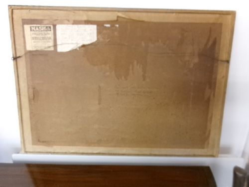 A framed vintage cardboard advertisement for Capstan cigarettes featuring a steam vessel navigating rough seas under text reading Have a Capstan. View VIII