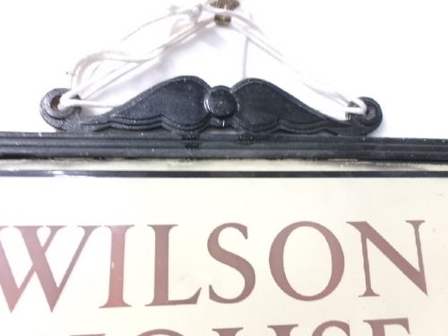 VINTAGE ADVERTISING ENAMEL SIGN WILSON HOUSE THE SIGN OF QUALITY IN FRAME - ADDITIONAL PHOTO 2