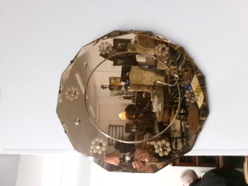 ORIGINAL CONDITION ART DECO WALL MIRROR - ADDITIONAL PHOTO 4