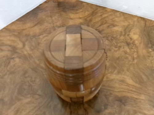 VICTORIAN WOODEN BARREL SHAPED PUZZLE - ADDITIONAL PHOTO 7