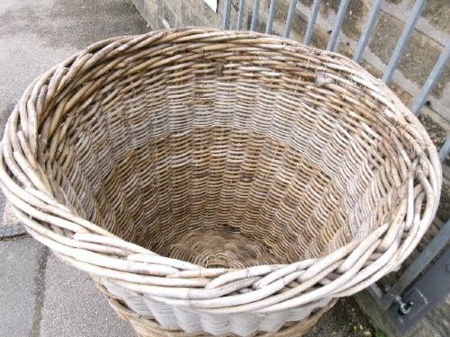 Two Extra Large Circular Baskets For Logs Or Planters View III