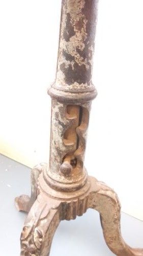 ORIGINAL VICTORIAN INDUSTRIAL CAST IRON WOOD REVOLVING STOOL - ADDITIONAL PHOTO 5