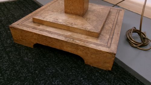 BLOND WALNUT ART DECO STANDARD LAMP - ADDITIONAL PHOTO 6