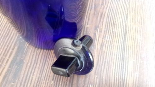 LARGE BRISTOL BLUE VICTORIAN CHEMIST BOTTLE LOLLIPOP STOPPER - ADDITIONAL PHOTO 5