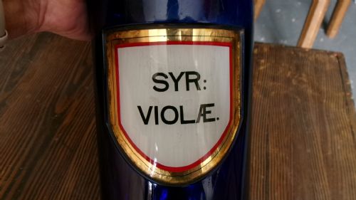 LARGE BRISTOL BLUE VICTORIAN CHEMIST BOTTLE LOLLIPOP STOPPER - ADDITIONAL PHOTO 7
