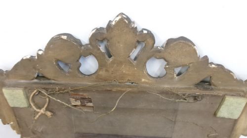 GEORGIAN ORIGINAL CARVED WOOD WALL MIRROR - ADDITIONAL PHOTO 8