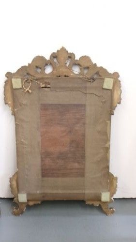 GEORGIAN ORIGINAL CARVED WOOD WALL MIRROR - ADDITIONAL PHOTO 10