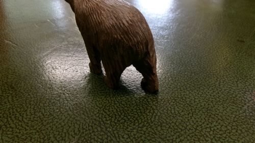 SMALL CARVED BEAR WITH STUD EYES - ADDITIONAL PHOTO 4