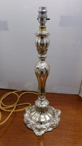 LARGE EPNS TABLE LAMP C1910 - ADDITIONAL PHOTO 6