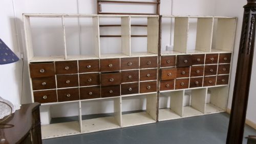 VICTORIAN CHEMIST SHOP FITTING BANK OF DRAWERS