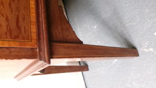 EDWARDIAN MAHOGANY INLAID ONE DRAWER BOOKCASE - ADDITIONAL PHOTO 1