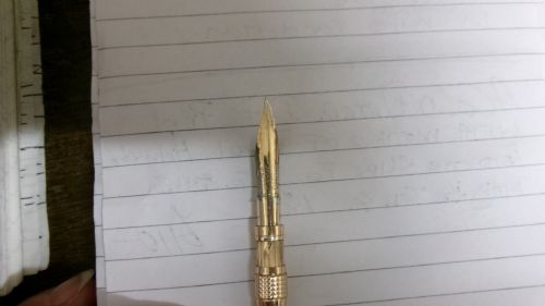 VICTORIAN MABIE TODD CO NO 4 GOLD PLATED DIP PEN - ADDITIONAL PHOTO 2