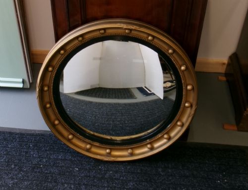 VICTORIAN CONVEX PORTHOLE MIRROR C1890 - ADDITIONAL PHOTO 10