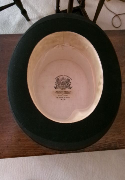 EARLY SILK TOP HAT SIZE 7 14 58 JAMES MILLAR AYR - ADDITIONAL PHOTO 4