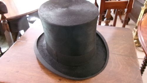 EARLY SILK TOP HAT SIZE 7 14 58 JAMES MILLAR AYR - ADDITIONAL PHOTO 6