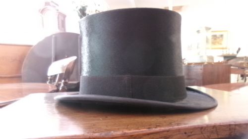 EARLY SILK TOP HAT SIZE 7 14 58 JAMES MILLAR AYR - ADDITIONAL PHOTO 7