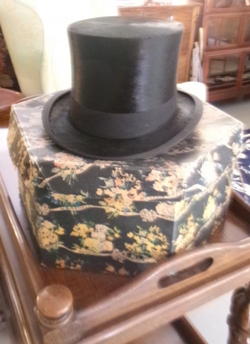 EARLY SILK TOP HAT SIZE 7 14 58 JAMES MILLAR AYR - ADDITIONAL PHOTO 9