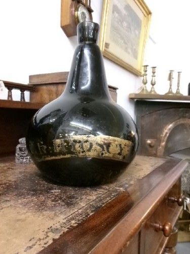 LARGE GREEN GEORGIAN APOTHECARY ONION BOTTLE - ADDITIONAL PHOTO 4