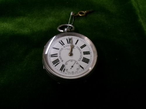 SILVER WARRANTED RAILWAY TIMEKEEPER POCKET WATCH CHESTER 1887