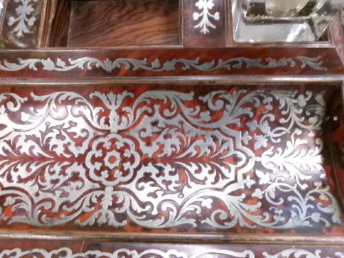 BOULLE WORK DESK STAND WITH 2 INKWELLS - ADDITIONAL PHOTO 4