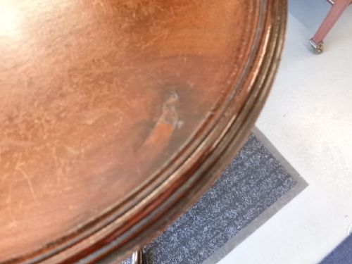 CHRISTOPHER PRATT BRADFORD MAHOGANY WINE TABLE - ADDITIONAL PHOTO 3