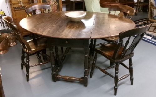 GEORGIAN OAK GATELEG TABLE CIRCA 1790 - ADDITIONAL PHOTO 1